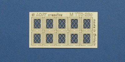 M TT0-28c TT:120 kit of 10 casement windows with lattice - square top
